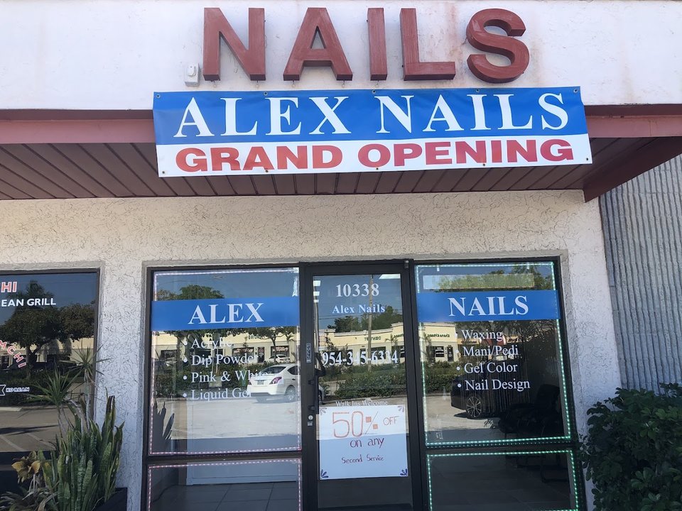 Gel nail service with polished fingertips.